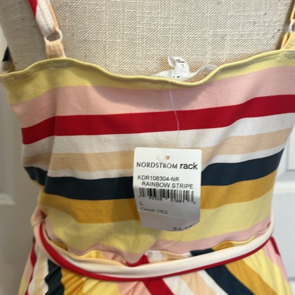 NWT - Strappy Multi Colored Dress with Matching Belt by Socialite/ Size Large - Picture 5 of 6